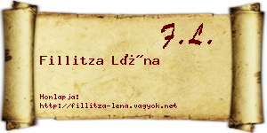 Fillitza Léna névjegykártya
